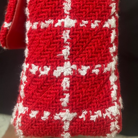 Chanel Mini Rectangle Flap Tweed Red & White Brand New! - Picture 7 of 15